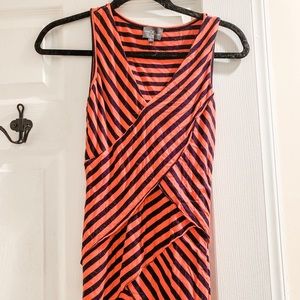 Market & Spruce XS Red and Black Stripe Tank